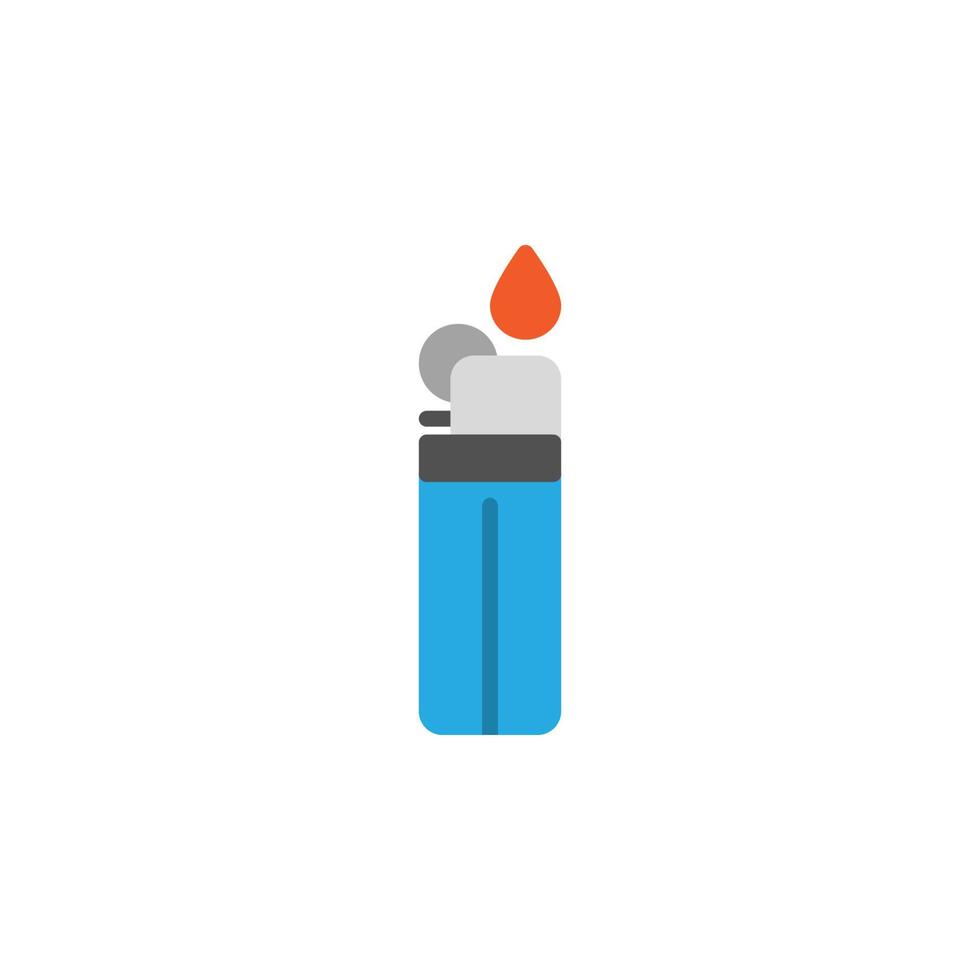 illustration vector graphic of flat lighter icon with fire. perfect for design complementary elements, pattern design objects, etc.