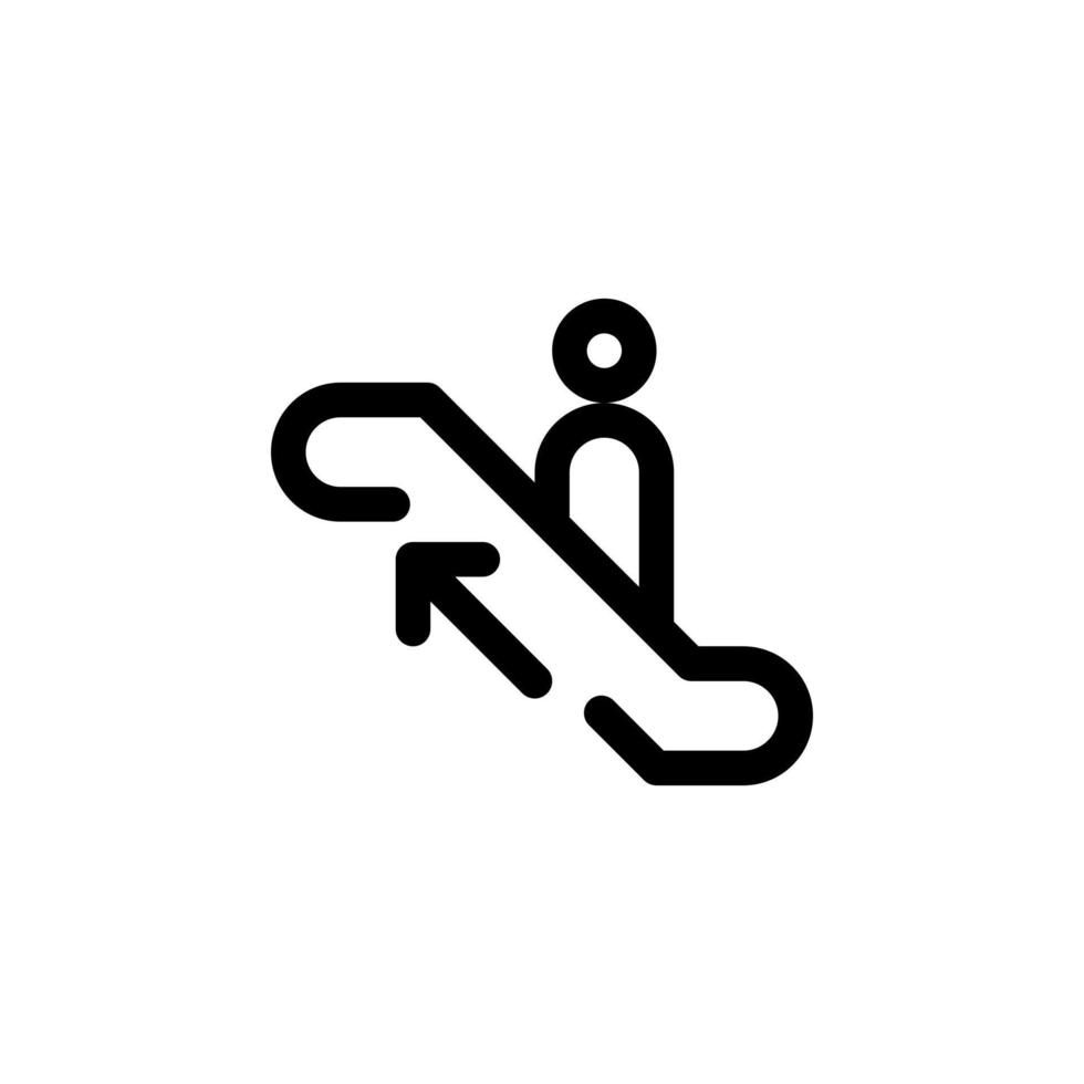 escalera mecánica icono para público signo. vector eps10 ilustración