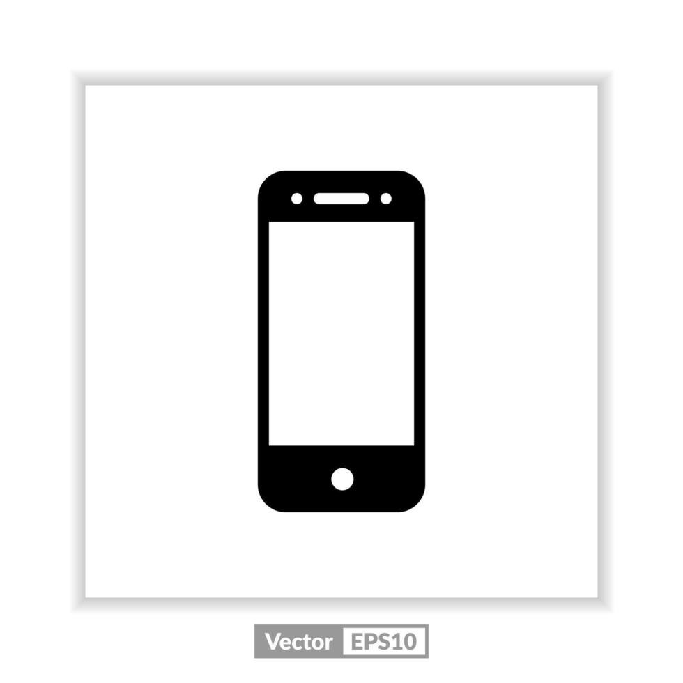 móvil teléfono icono. Teléfono móvil símbolo. teléfono inteligente vector. móvil teléfono con blanco pantalla. vector ilustración en blanco antecedentes