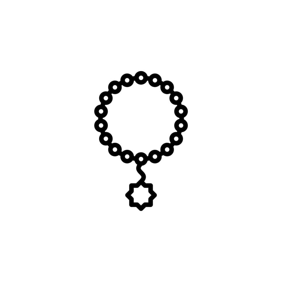 vector illustration of tasbih icon with outline style. suitable for any purpose.
