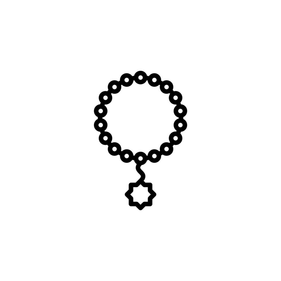 vector illustration of tasbih icon with outline style. suitable for any purpose.