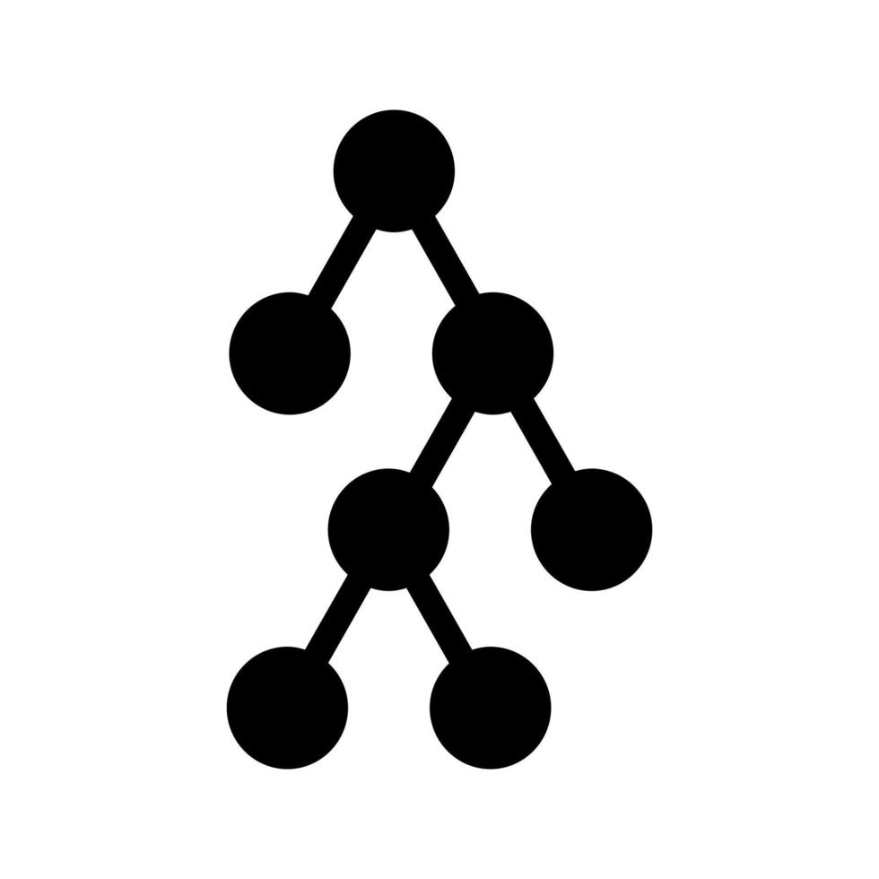 vector ilustración de trama binario árbol símbolo. editable icono