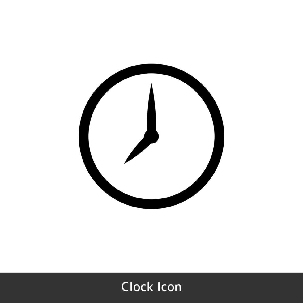 Clock icon for time symbol is used for schedule information vector