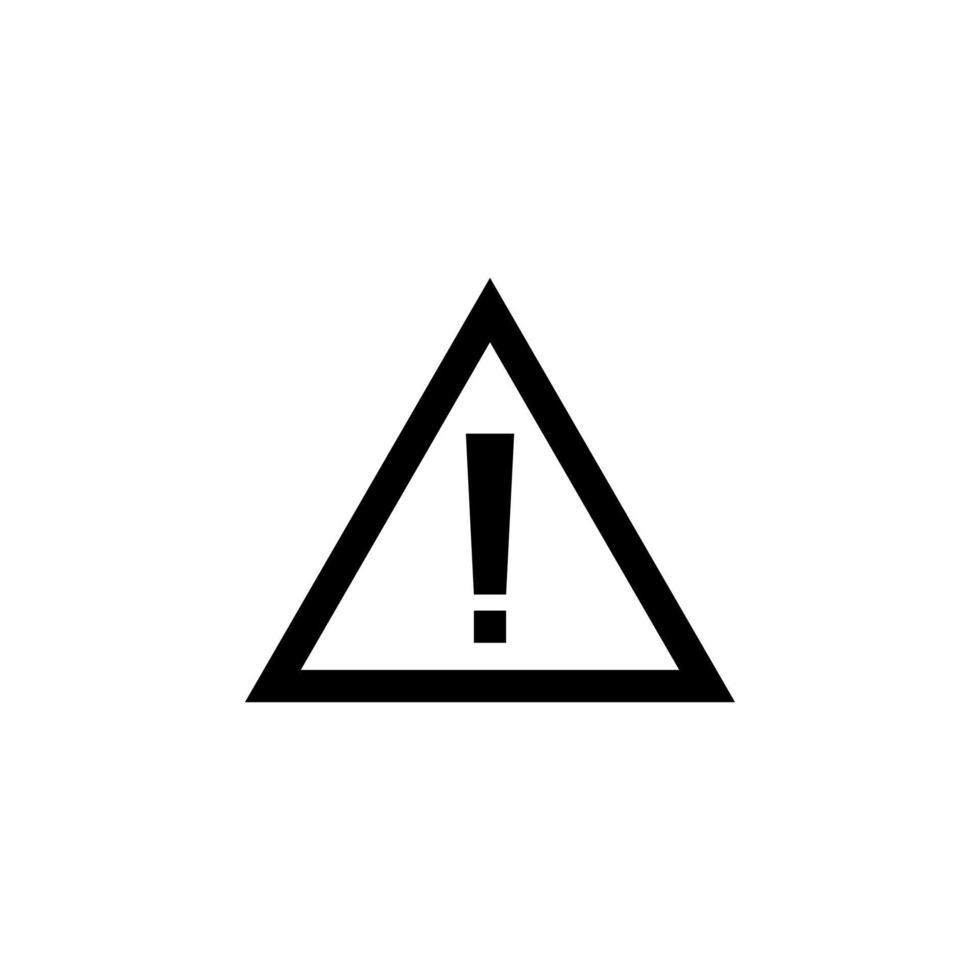 Caution sign, danger symbol with exclamation mark vector