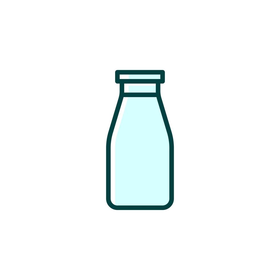 Glass Milk bootle Icon isolated on white background vector