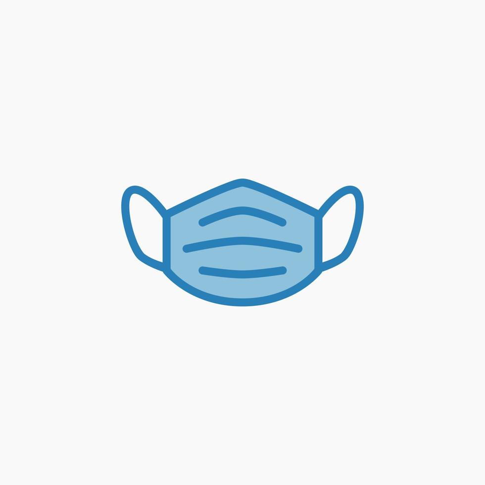 medical mask icon vector for prevent from corona virus