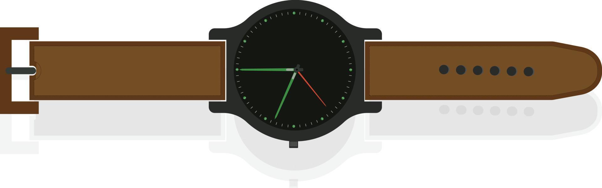 brown color wrist watch vector