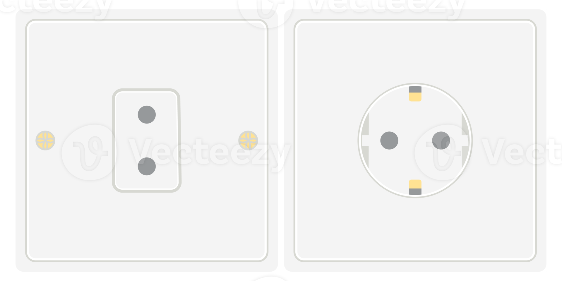 Double Switch and Receptacle Socket Electrical Tool Equipment png