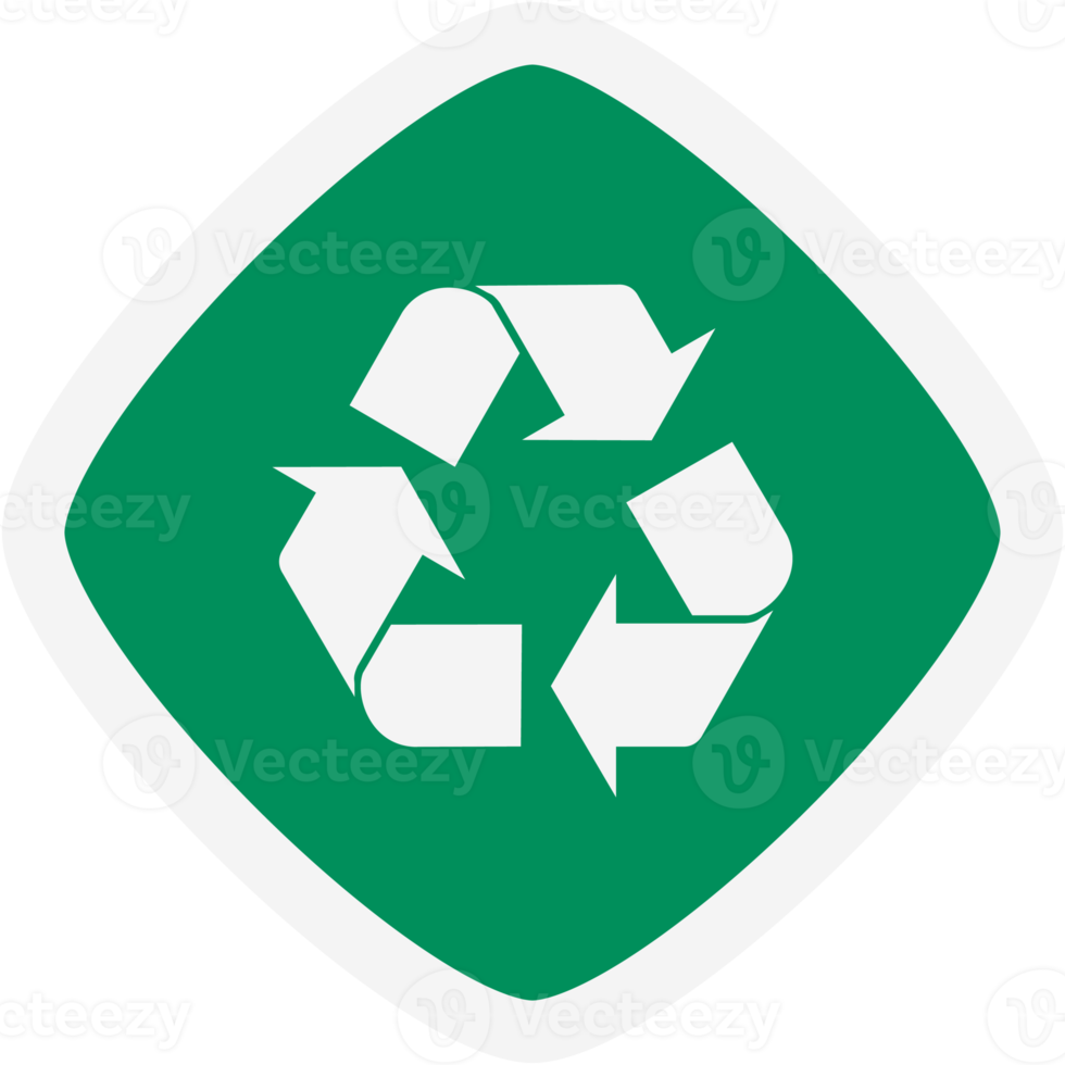 Sticker Recycle Material Recycling Life Zero Waste Lifestyle png