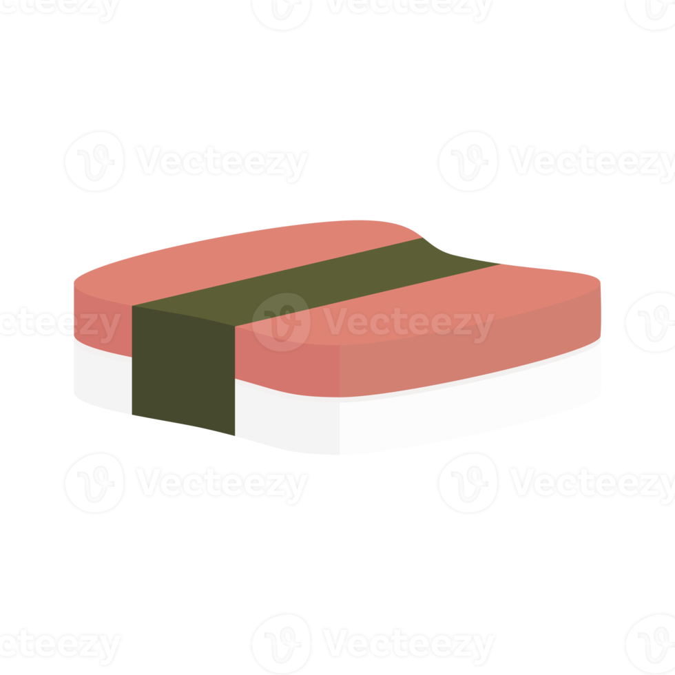 Tuna Meat Slice Sushi Rice Nori Seaweed Food png