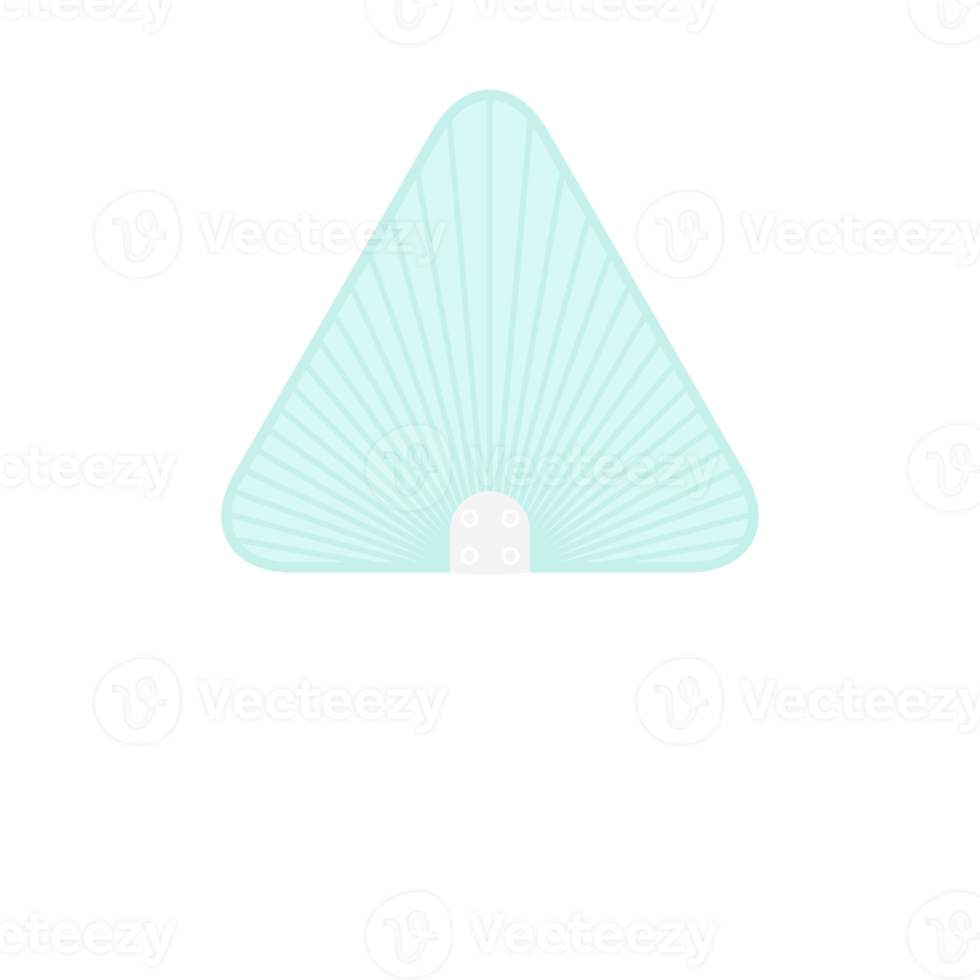 Striped Aesthetic Manual Handle Hand Fan png