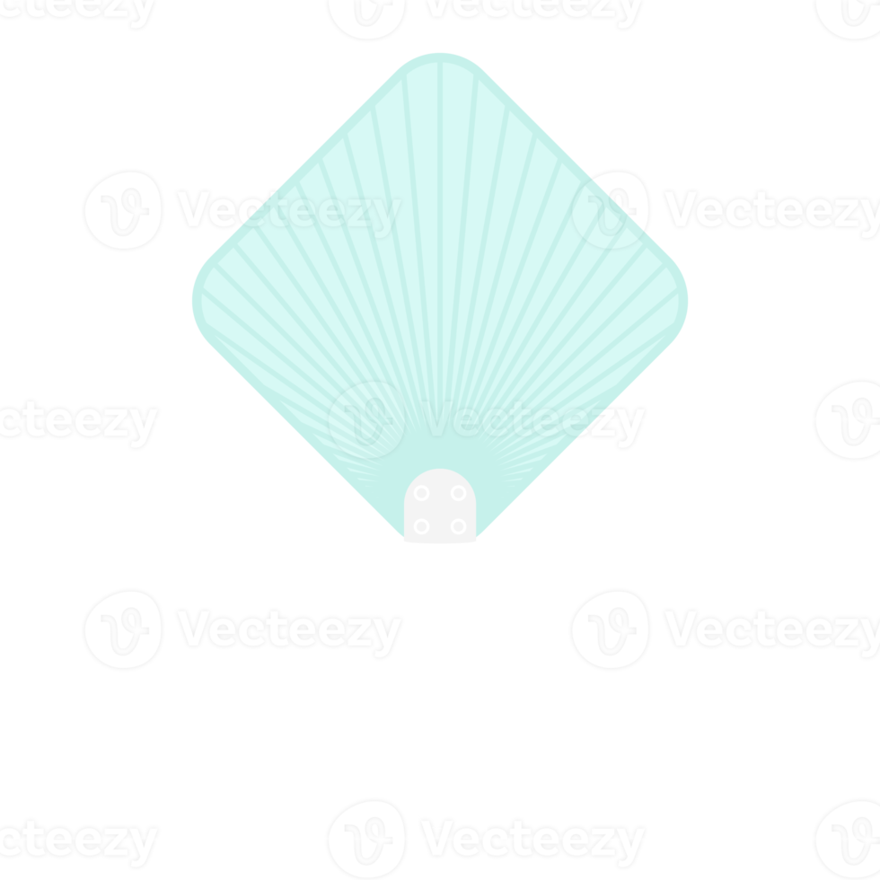 Striped Aesthetic Manual Handle Hand Fan png