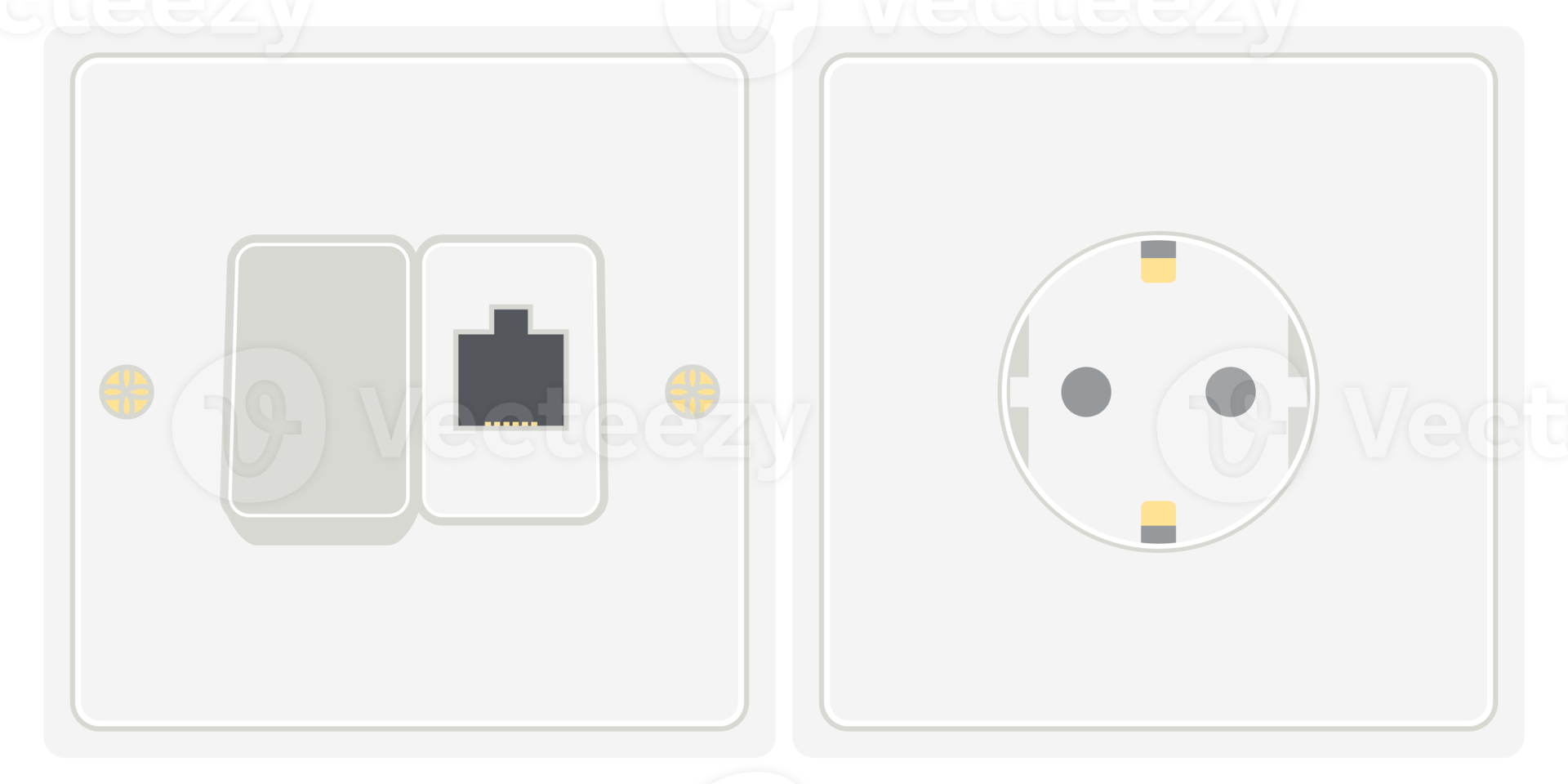 Double Switch and Receptacle Socket Electrical Tool Equipment png