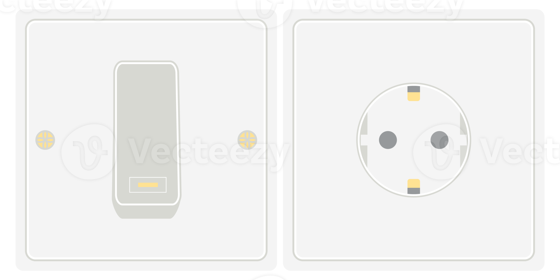 Double Switch and Receptacle Socket Electrical Tool Equipment png