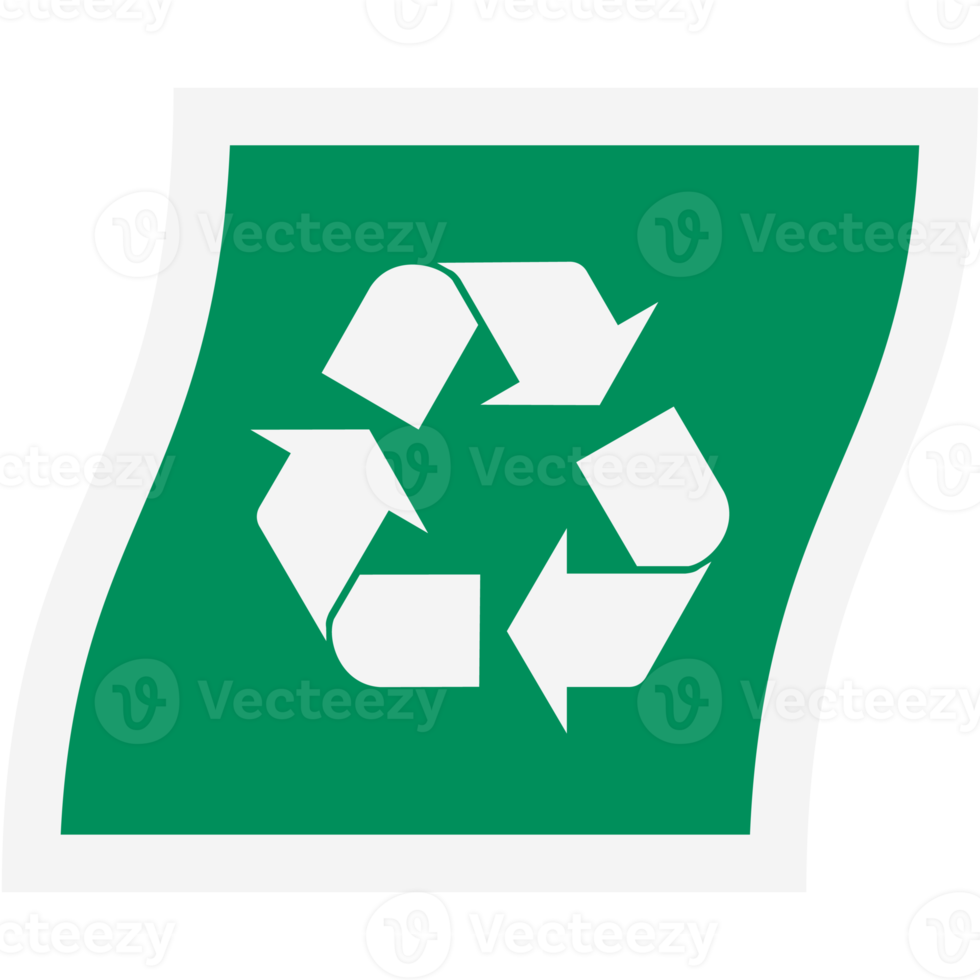 Sticker Recycle Material Recycling Life Zero Waste Lifestyle png