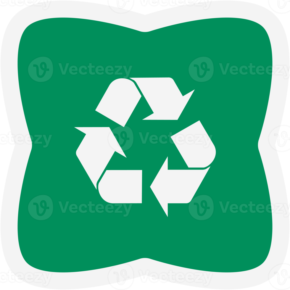 Sticker Recycle Material Recycling Life Zero Waste Lifestyle png