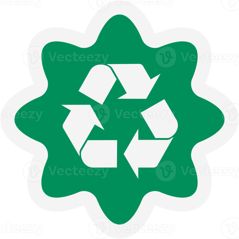 Sticker Recycle Material Recycling Life Zero Waste Lifestyle png