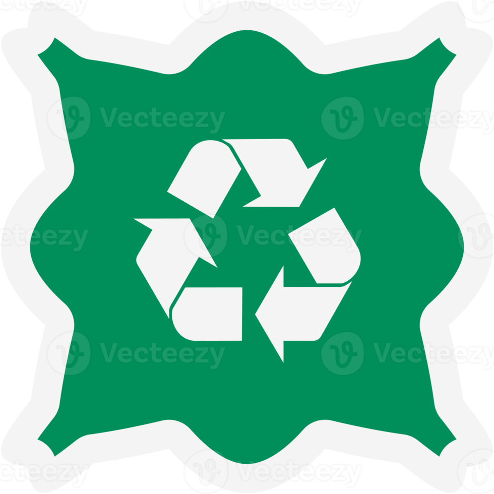 Sticker Recycle Material Recycling Life Zero Waste Lifestyle png