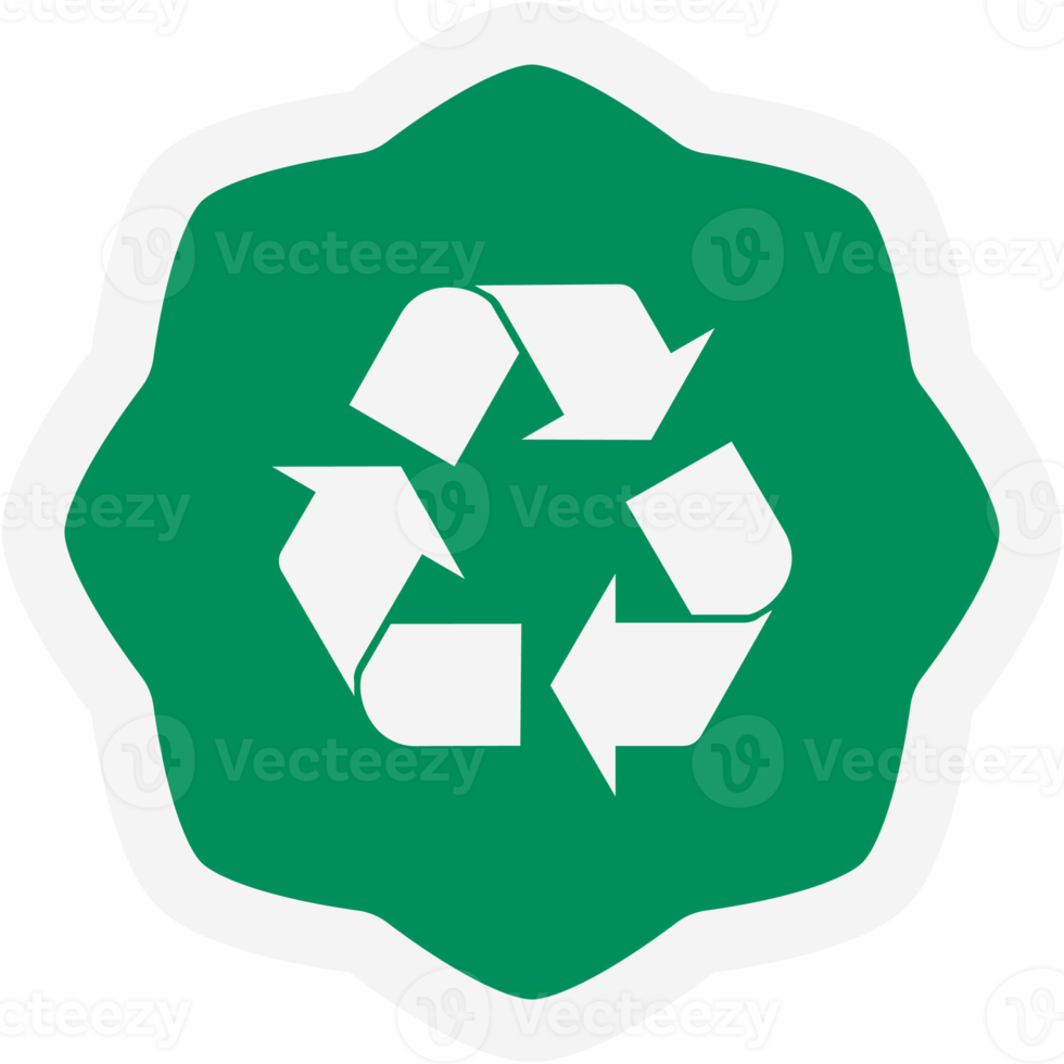 Sticker Recycle Material Recycling Life Zero Waste Lifestyle png