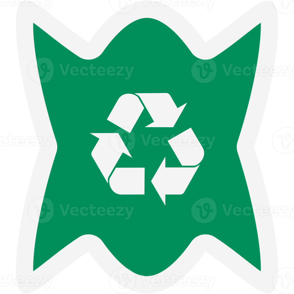 Sticker Recycle Material Recycling Life Zero Waste Lifestyle png