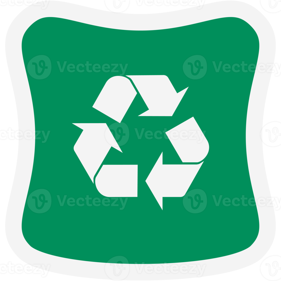 Sticker Recycle Material Recycling Life Zero Waste Lifestyle png