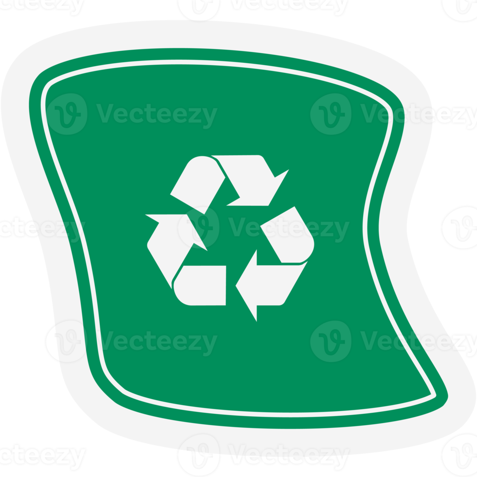 Sticker Recycle Material Recycling Life Zero Waste Lifestyle png