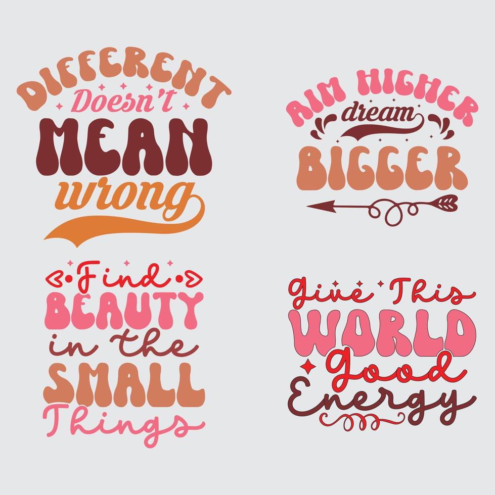 Positive quotes  t-shirt design vector