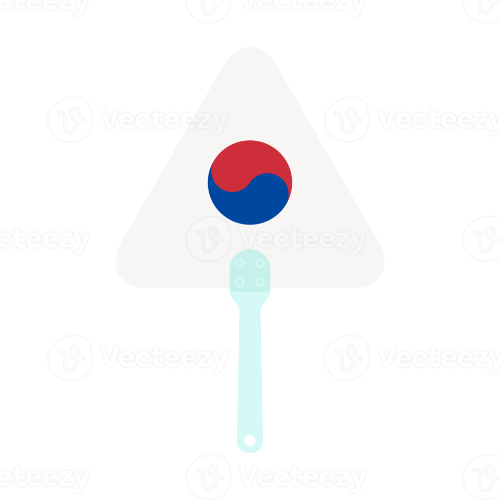 ästhetisch Handbuch Griff Hand Ventilator Taeguk Flagge png