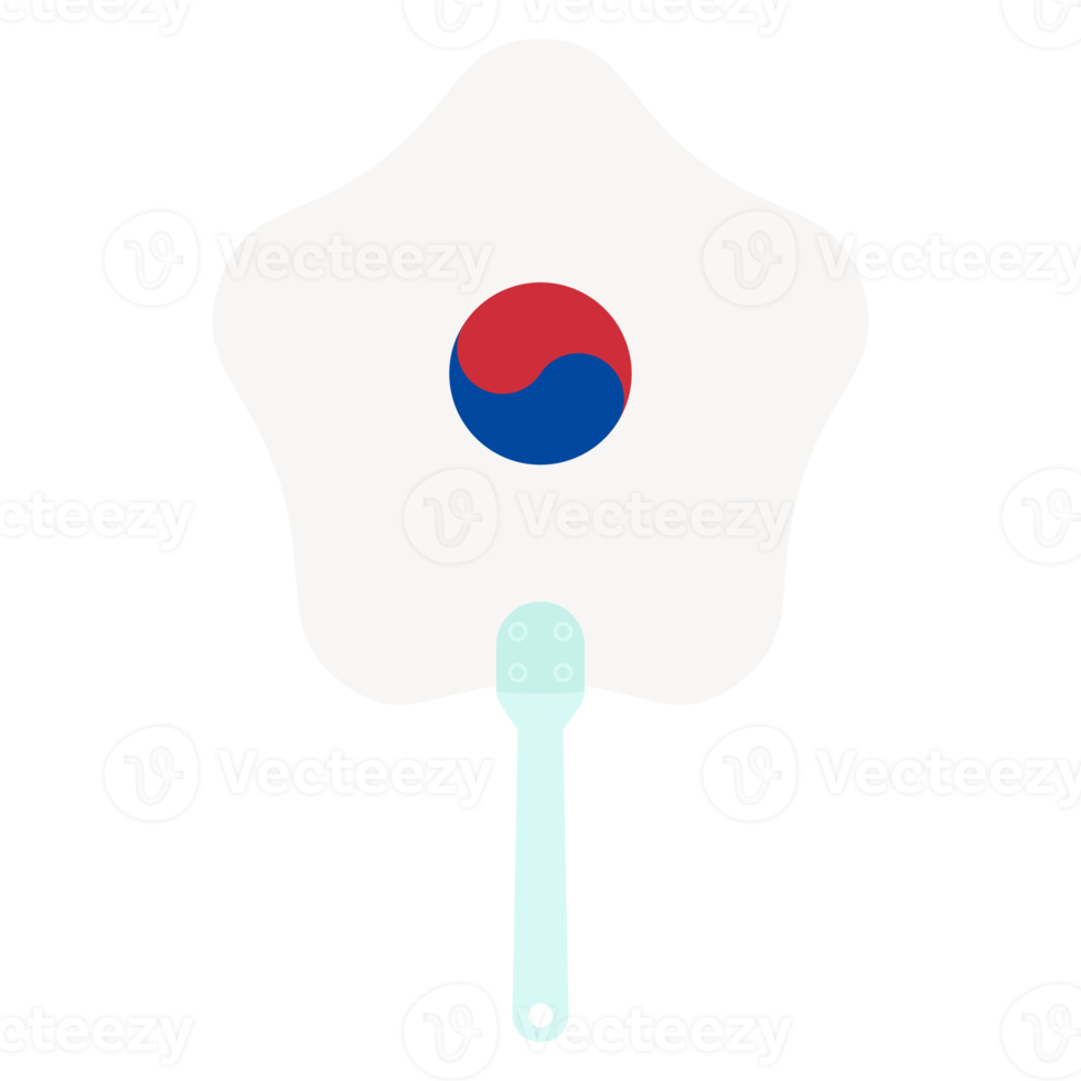 ästhetisch Handbuch Griff Hand Ventilator Taeguk Flagge png