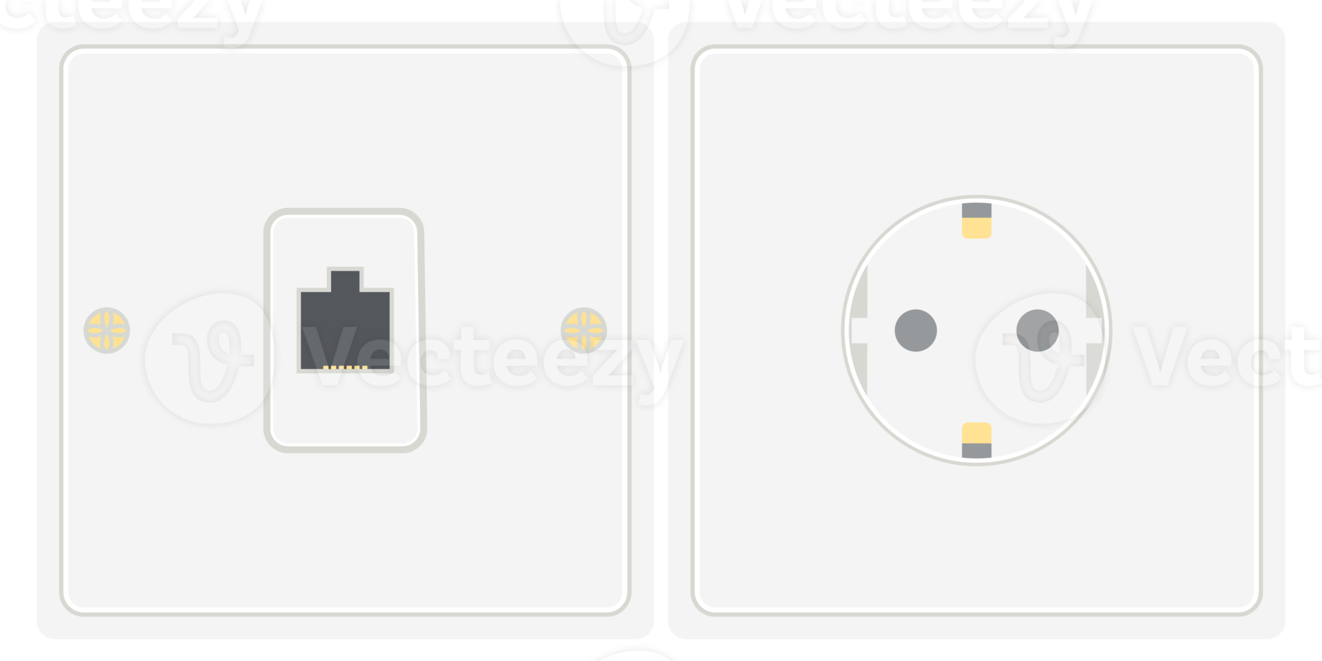 Double Switch and Receptacle Socket Electrical Tool Equipment png