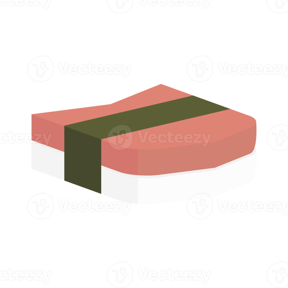 Thunfisch Fleisch Scheibe Sushi Reis nori Seetang Essen png