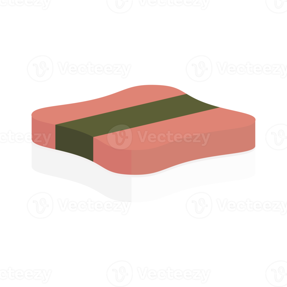 thon Viande tranche Sushi riz nori algue nourriture png