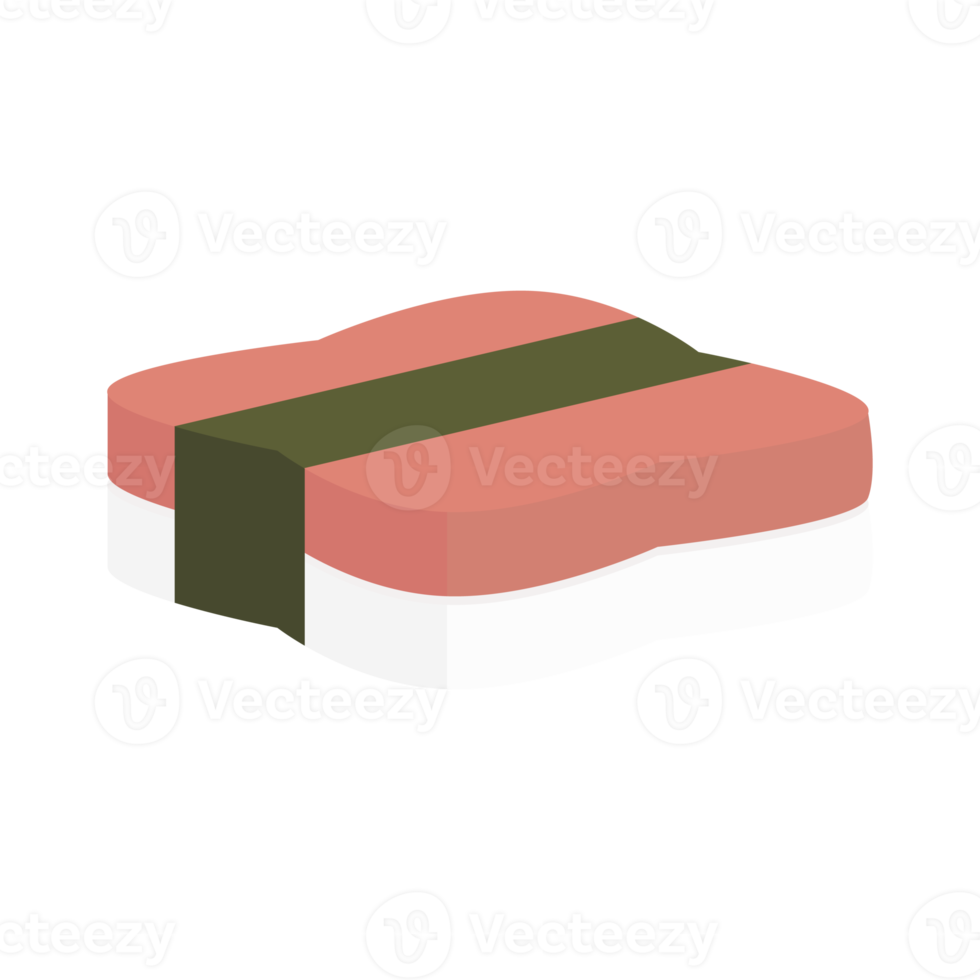 Tuna Meat Slice Sushi Rice Nori Seaweed Food png