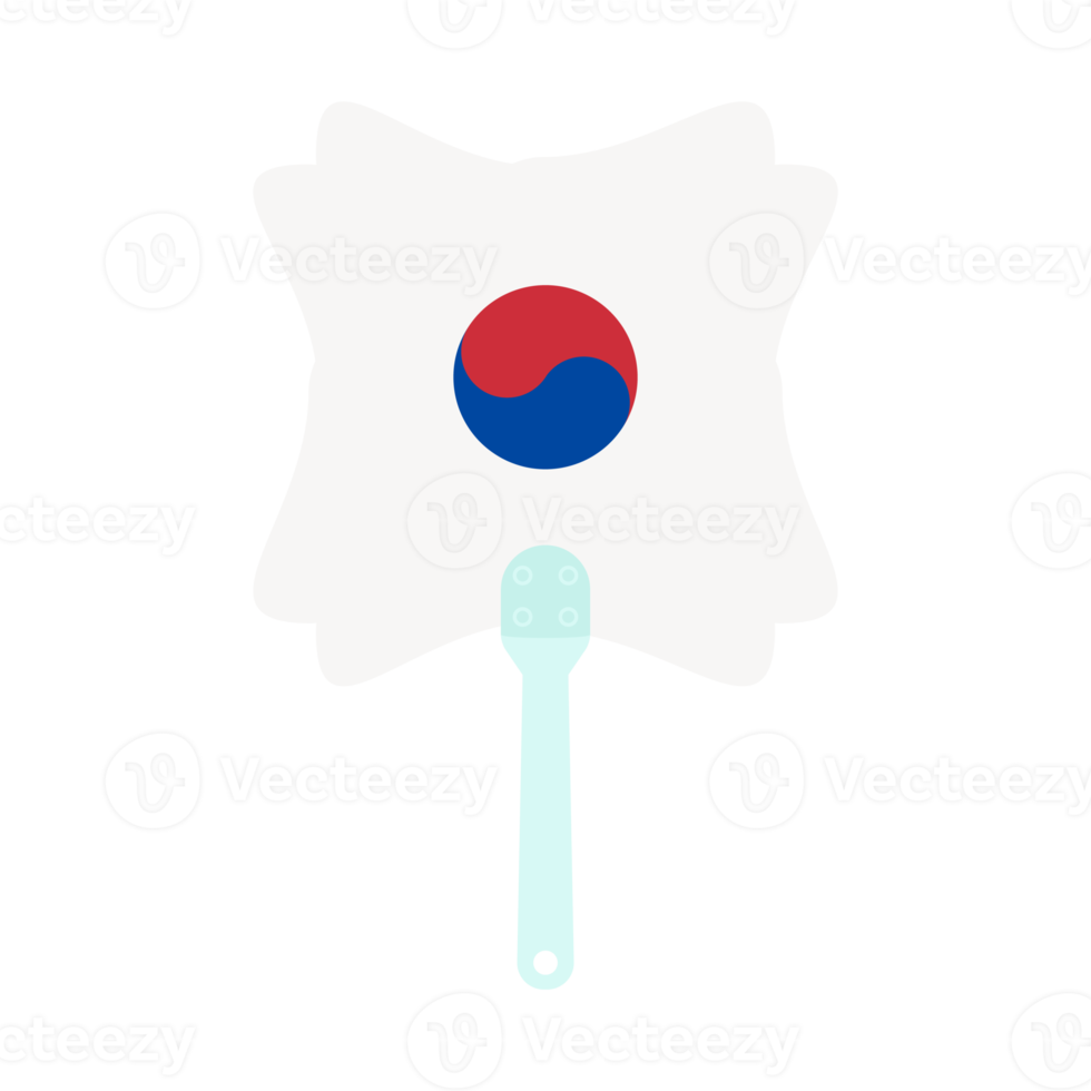 ästhetisch Handbuch Griff Hand Ventilator Taeguk Flagge png