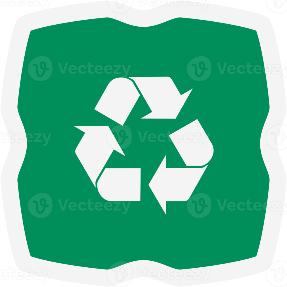 Sticker Recycle Material Recycling Life Zero Waste Lifestyle png