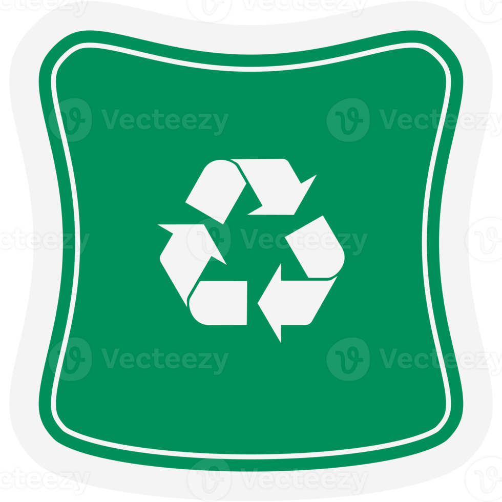 Sticker Recycle Material Recycling Life Zero Waste Lifestyle png