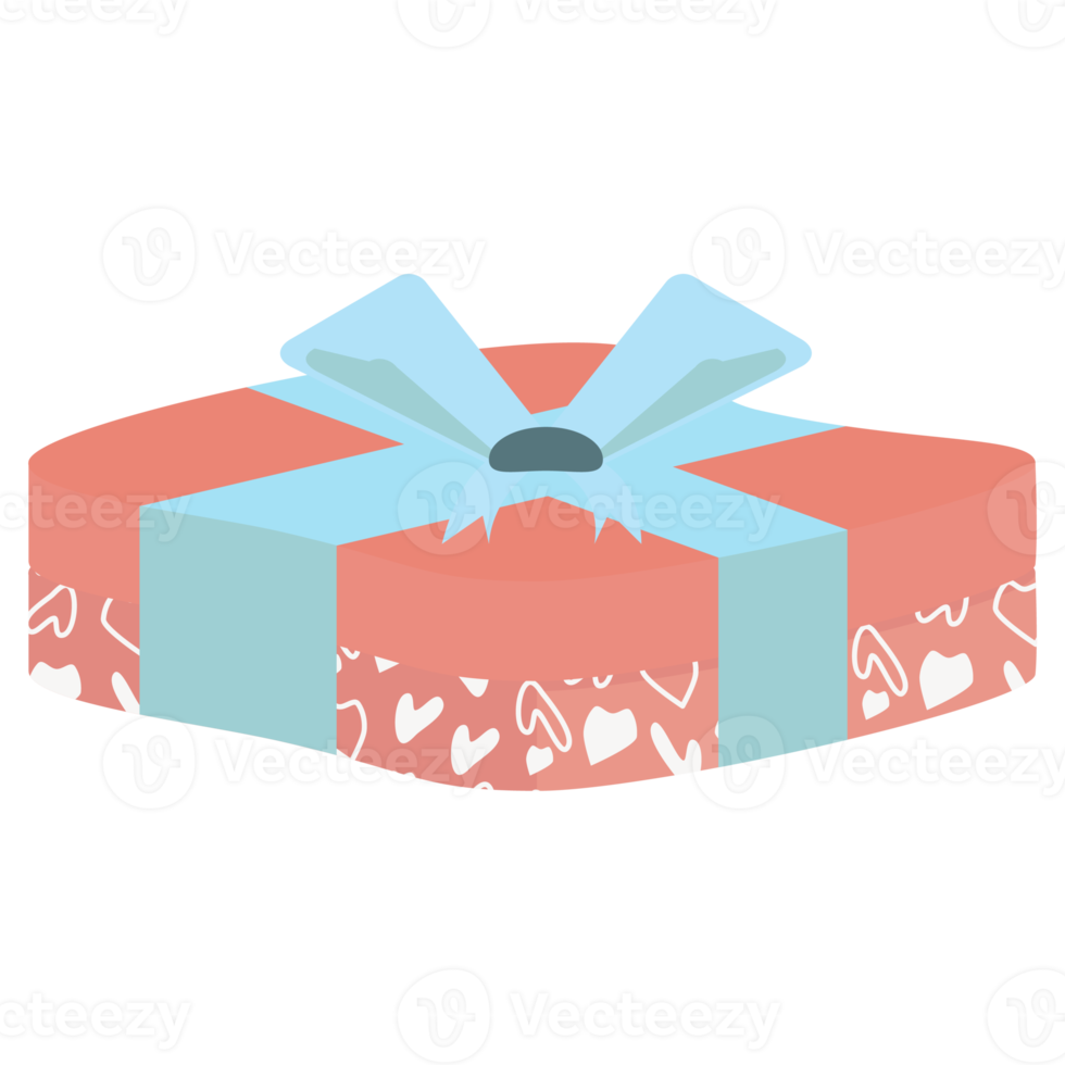 Gift Box Wrap Ribbon Love Heart Symbol Pattern png