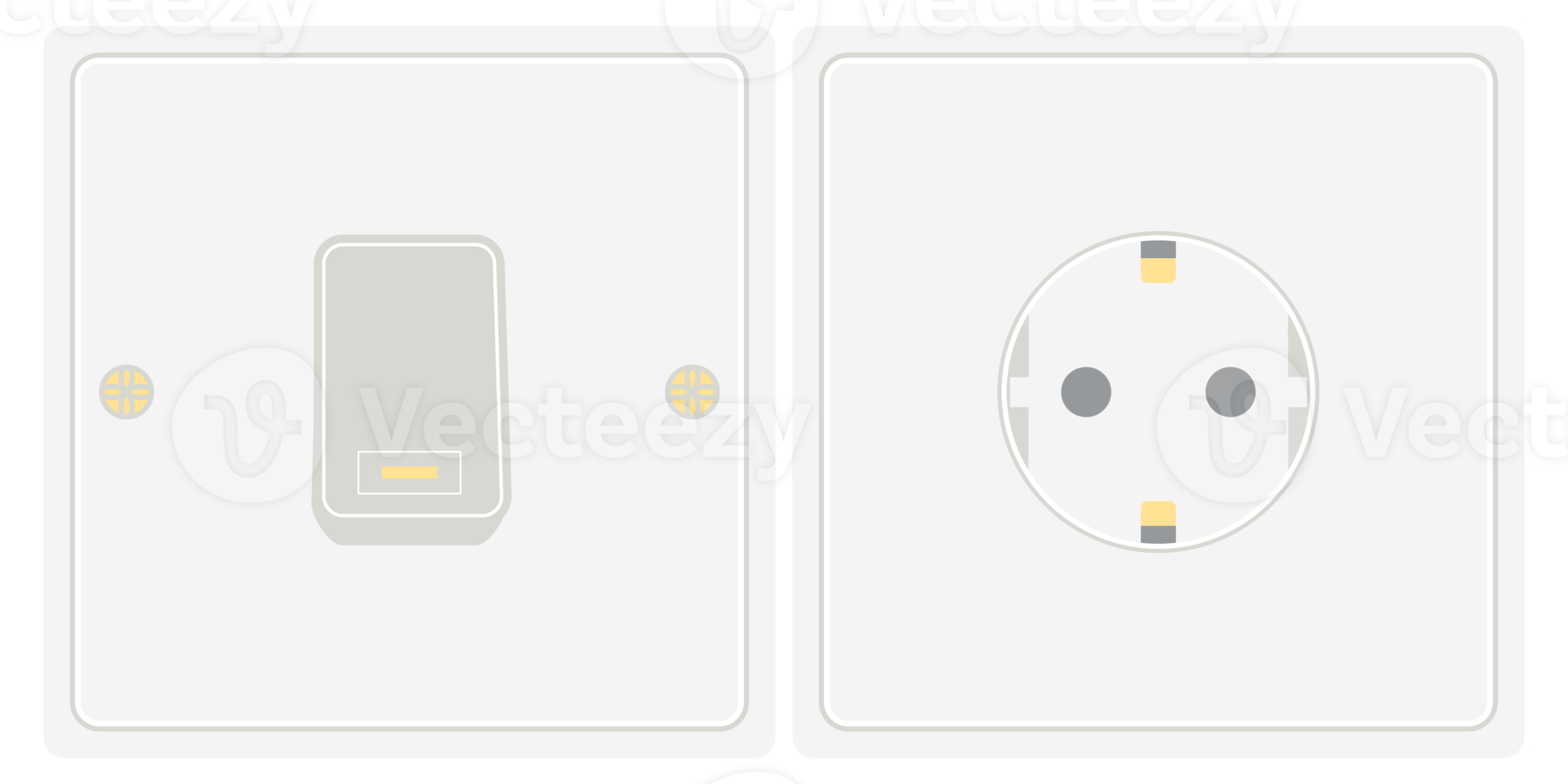 Double Switch and Receptacle Socket Electrical Tool Equipment png