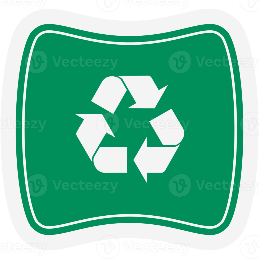 Sticker Recycle Material Recycling Life Zero Waste Lifestyle png