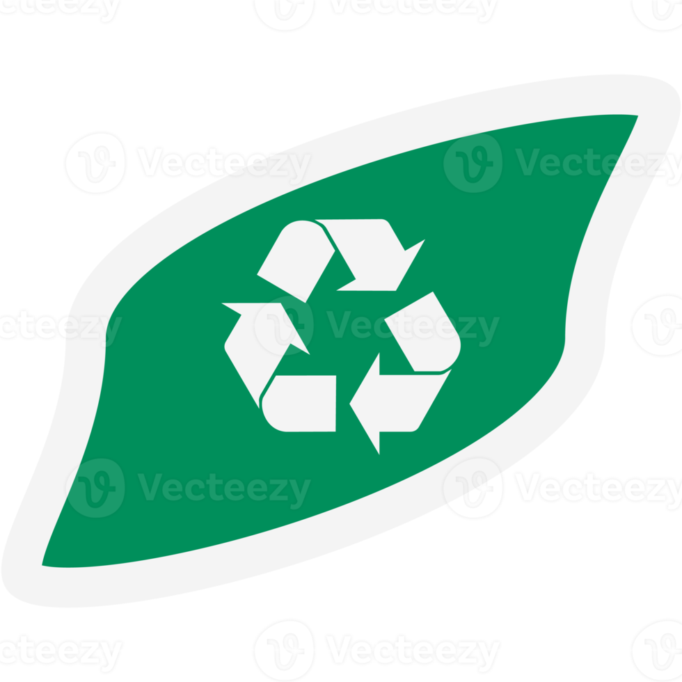 Sticker Recycle Material Recycling Life Zero Waste Lifestyle png