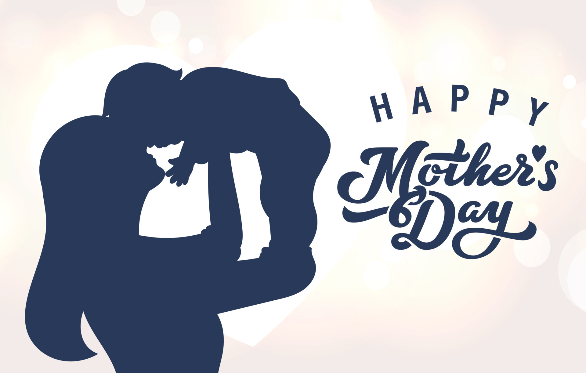 Beautiful happy mothers day stylish background greeting card design