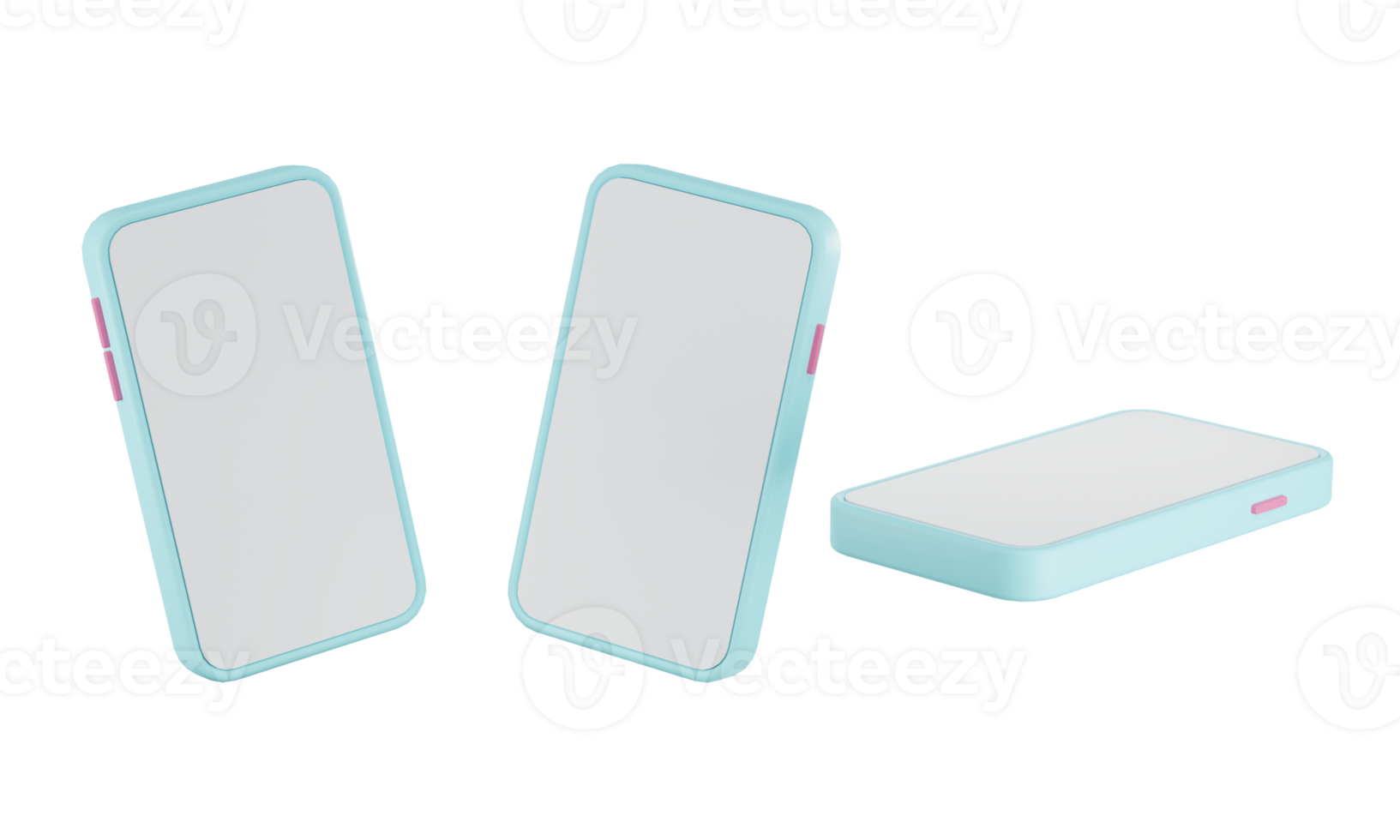 3D smartphone with podium display . stand to show mobile device mockup. png