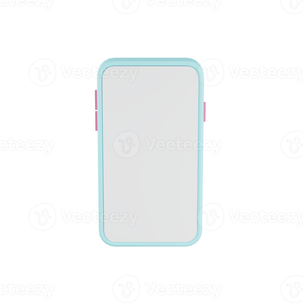 3D smartphone with podium display . stand to show mobile device mockup. png