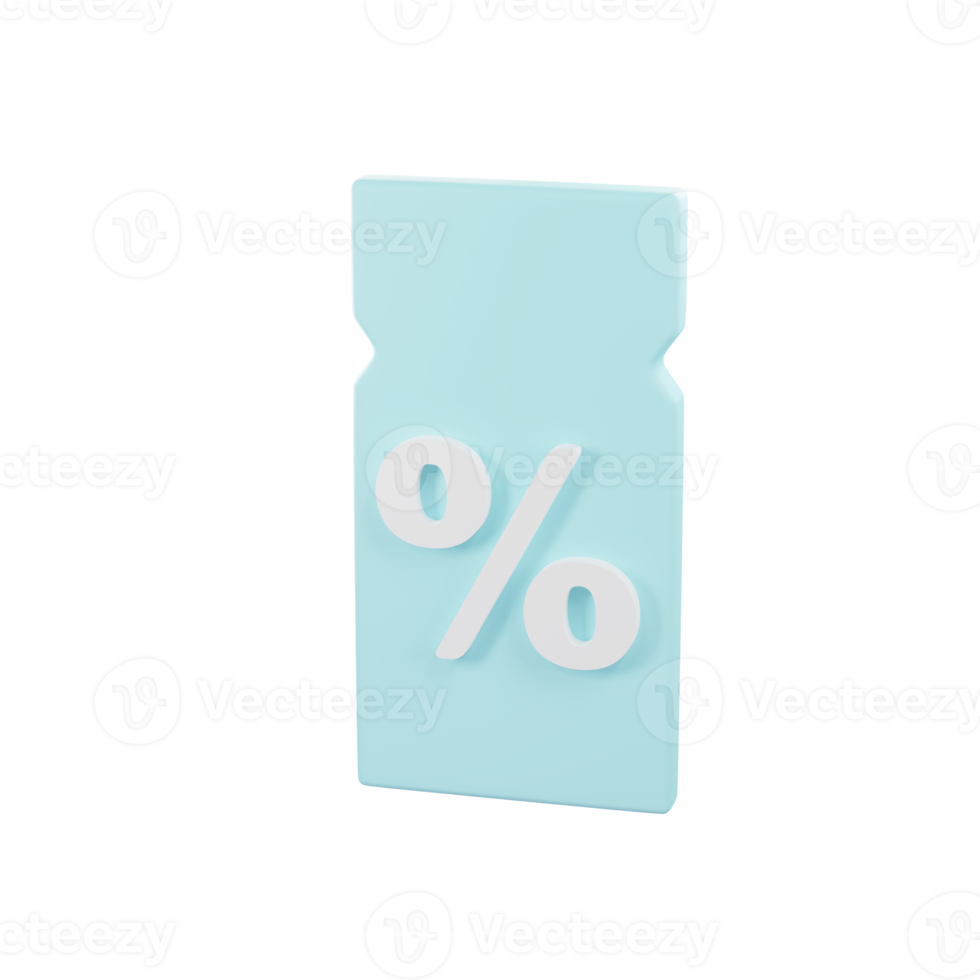 3d render Sale tag on pastel background.discount sale, promotion in social media. png