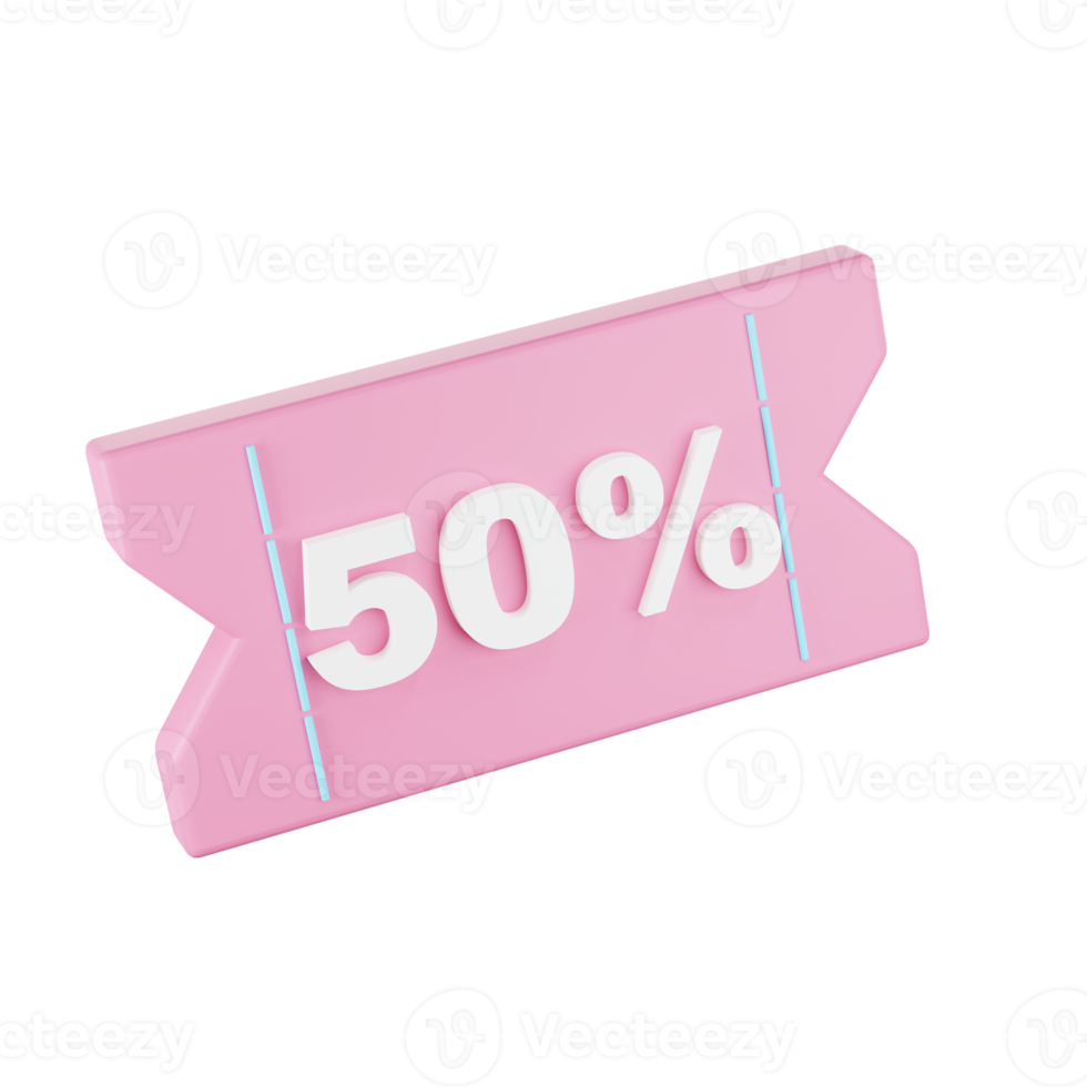 3d render Sale tag on pastel background.discount sale, promotion in social media. png