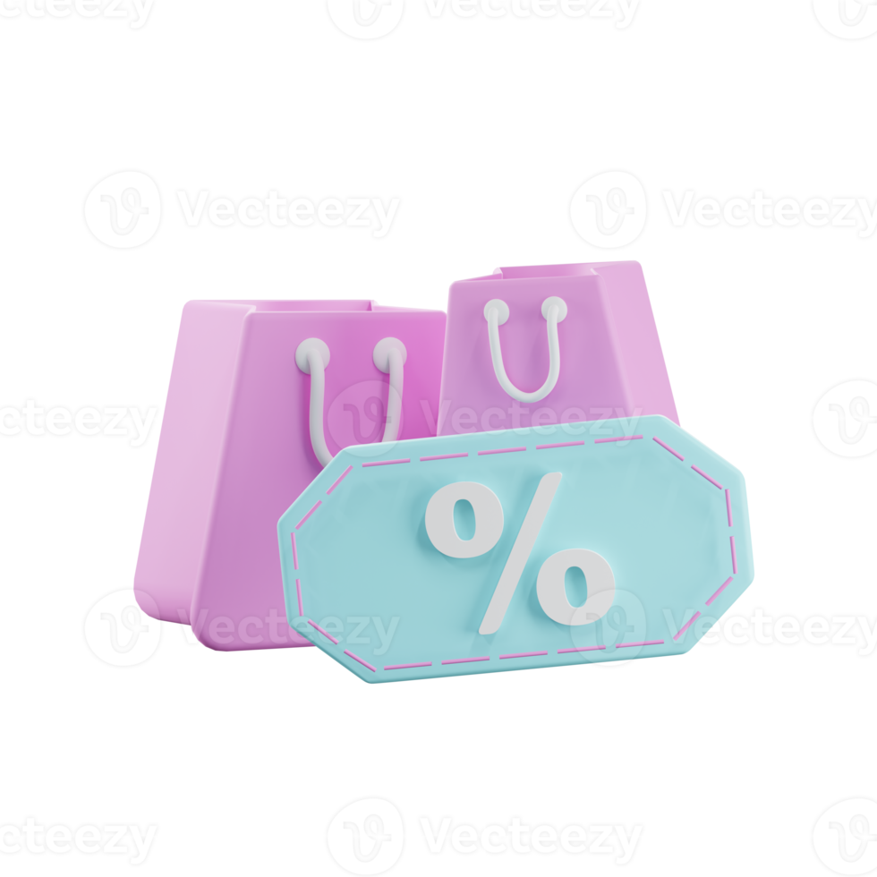 3d render Sale tag on pastel background.discount sale, promotion in social media. png