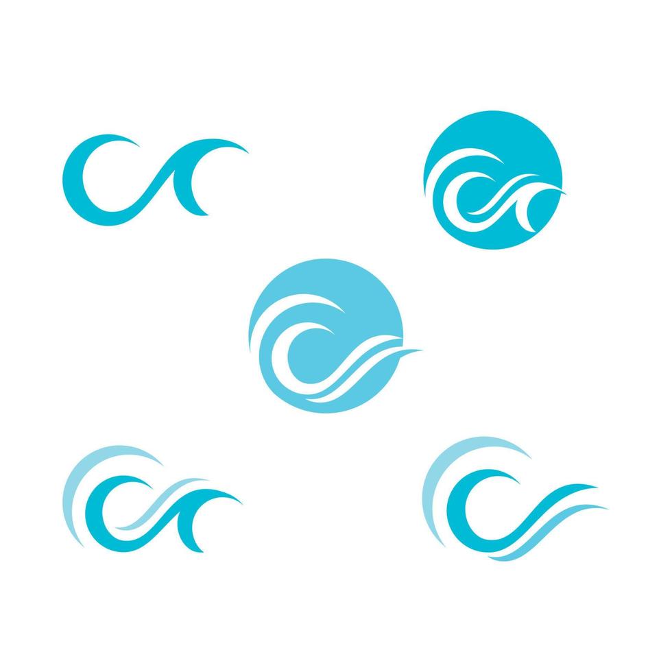 Water wave icon vector