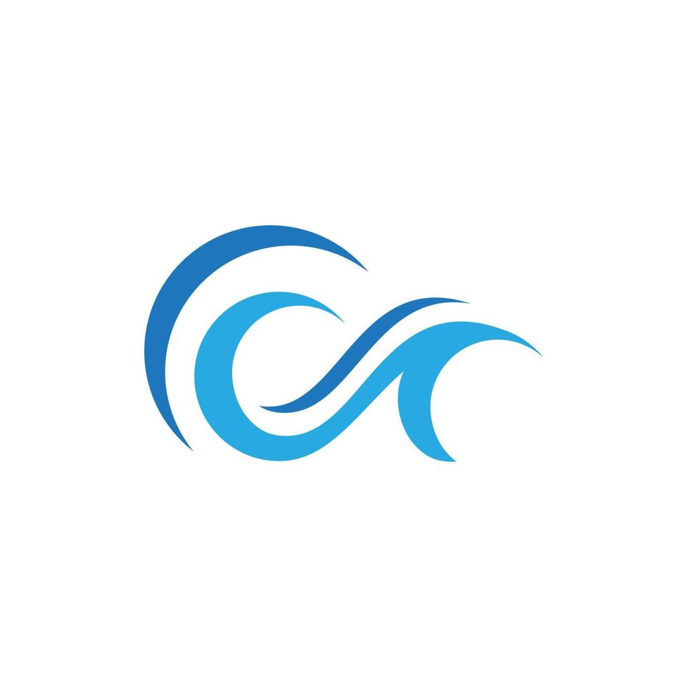 Water wave icon vector