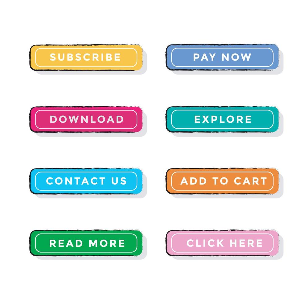 Vector Flat Buttons Collection