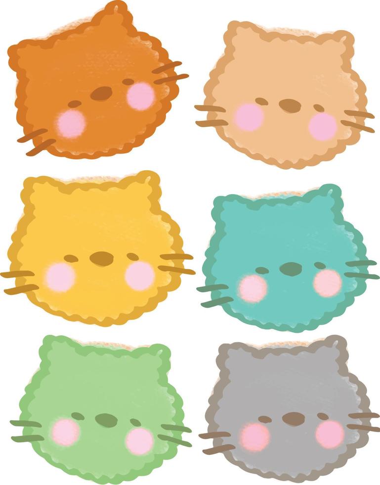 Cute Colorful Cats Background vector